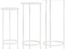 vidaXL taimealus, 3 tk, vanaaegses stiilis, metall, antiikvalge