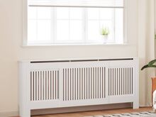 vidaXL MDF radiaatorikate, valge, 205 cm