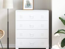 vidaXL industriaalne kummut, valge, 78x40x93 cm, metall