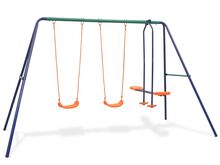 vidaXL kiigekomplekt 4 istmega, oranž
