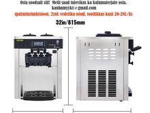 PEHME JÄÄTISE MASIN 2200W, 28L/h, 2+1 maitset