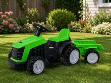 Laste elektriline traktor käruga