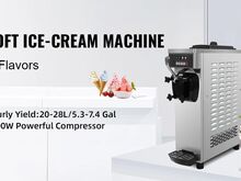 Professionaalne 1350W PEHME JÄÄTISE MASIN