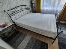 Кровать металлическая 185x210см + матрас + наматрасник