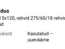 Rehvid 275/60/18