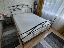 Кровать металлическая 185x210см + матрас + наматрасник