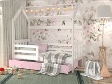 Laste majavoodi DOMEK2 190×80 pesukastiga