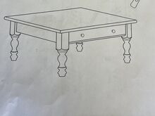 Журнальный столик из цельного дерева (новый и в упаков�