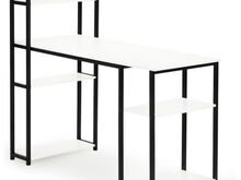 Loft stiilis kirjutuslaud-arvutilaud riiulitega