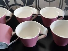 Villeroy&Boch heleroosad kohvikruusid 2.5dl, 6tk