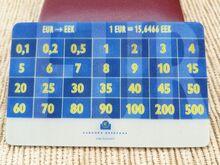 Holograafiline kaart EEK/EUR.