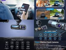 АВТОМОБИЛЬНЫЙ ВИДЕОРЕГИСТРАТОР 4K, 5 ГГц WiFi, GPS, карта 128 �