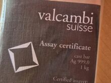 Valcambi hõbekang 1000g