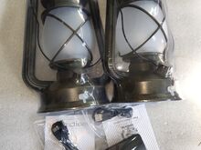 LED vintage laternad akutoitega, 2tk + pult