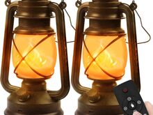 LED vintage laternad akutoitega, 2tk + pult