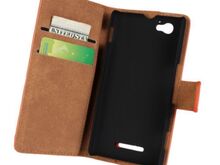 Sony Xperia M C1905 wallet/nahast ümbris, UUS