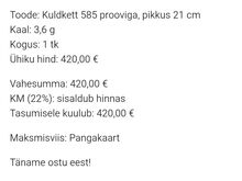 Kuldkett 585