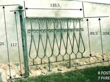 Metallist rõdu- või terrassipiirded