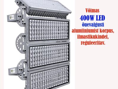 Võimas 400W LED õuevalgusti 6500K IP67 40000LM