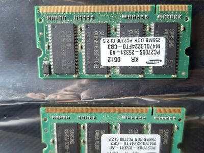 Mälumoodulid DDR 256MB 2 tk.