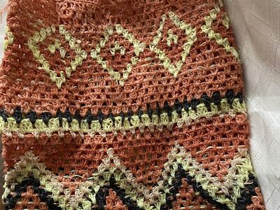 Käsitööna valminud vintage kott