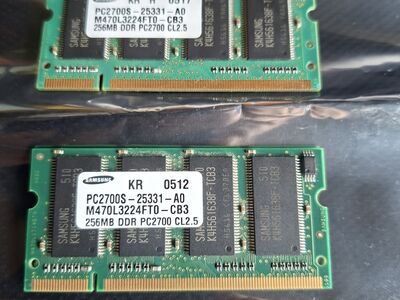 Mälumoodulid DDR 256MB 2 tk.
