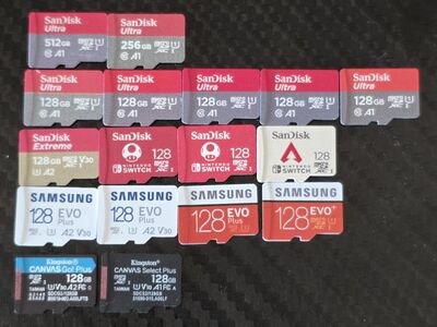 128-512GB SD kaardid (15-45€)