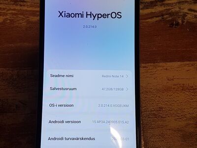 Väga heas korras Xiaomi Redmi Note 14