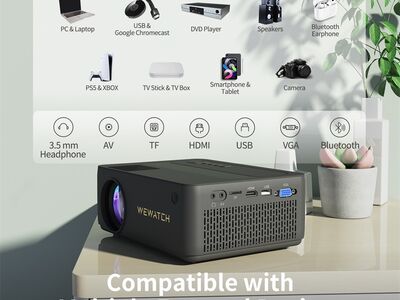 LED-projektor WEWATCH V10 Pro WiFi Bluetooth 1080P