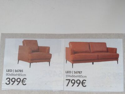 Nahkmööbel  Diivan ja tugitool