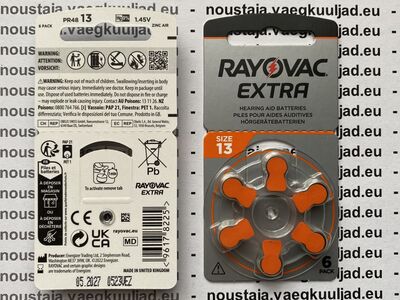 KUULDEAPARAADI PATAREID RAYOVAC 13