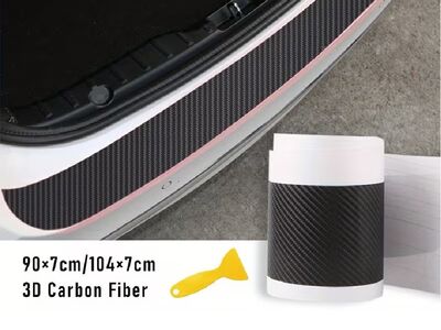 Car Rear Bumper Sticker Carbon Fiber 90cm*7,5cm