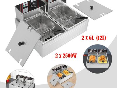 ÕLIFRITÜÜR 12L (2*6L) 5000W (2*2500W) Uus!