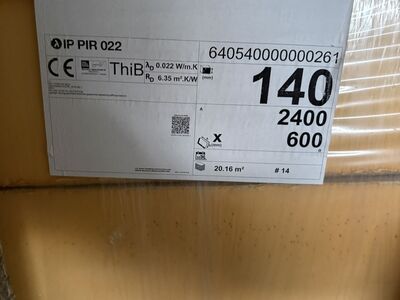 140 mm PIR soojustusplaat / PIR plaat