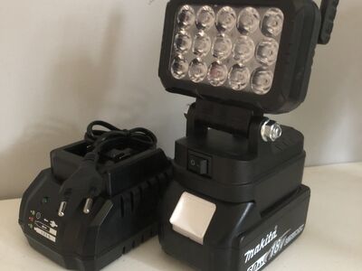 Uus Makita aku 6Ah + LED lamp + laadija