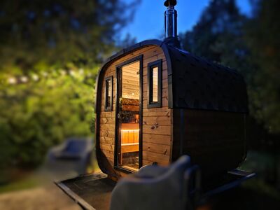 Puuküttega saun + uus haagis 3x2 meetrit