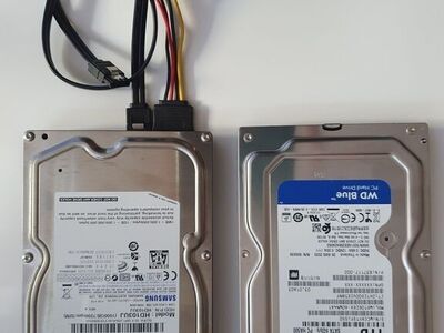 2 tk. HDD 3.5" SATA 1TB (2 TB KOOS)
