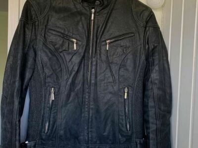 Nahast naiste biker/jope s.M/38