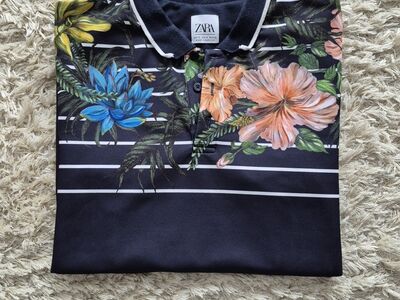 Zara tumesinine mustriga polo, M
