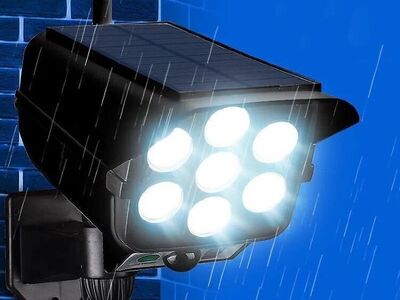 LED liikumisanduriga päikesepatareil lamp + pult