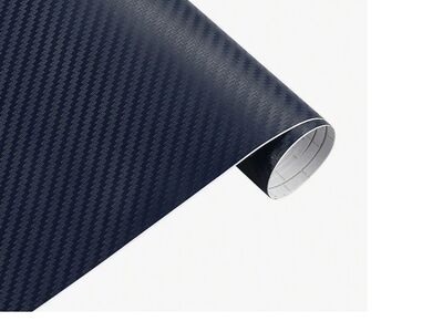 Carbon Fiber Vinyl 3D Carbon 30cmx127cm sinine