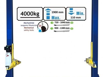2-Postiga hüdrauliline tõstuk 4,0T