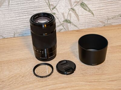 Sony E 55-210mm f/4.5-6.3 OSS objektiiv, must + UV