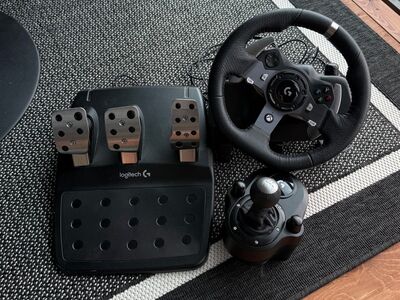 Logitech G920 rool ja pedaalid + käigukang (Xbox/P