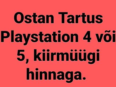 Sony Playstation 4 või 5