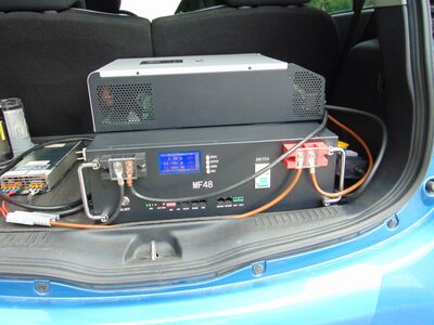 Uus 5.12 kWh akupank + kasutatud inverter-laadija