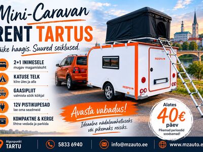 Minikaravani rent algusega Tartust