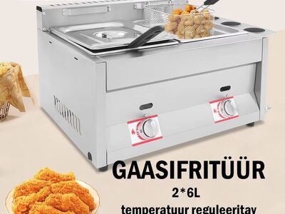 GAASIFRITÜÜR 2*6L, 50–380°C, uus!