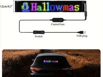 LED Matrix valguspaneel reklaam autosse USB