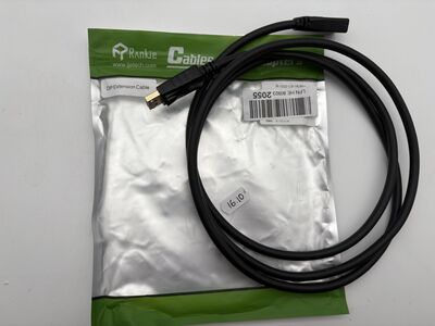 Rankie 1.8m DisplayPort Male to Female Extension